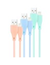 CABLE LIGHTNING A USB 2.0 NANOCABLE A/M 1M 3UD BLUE PINK GREEN