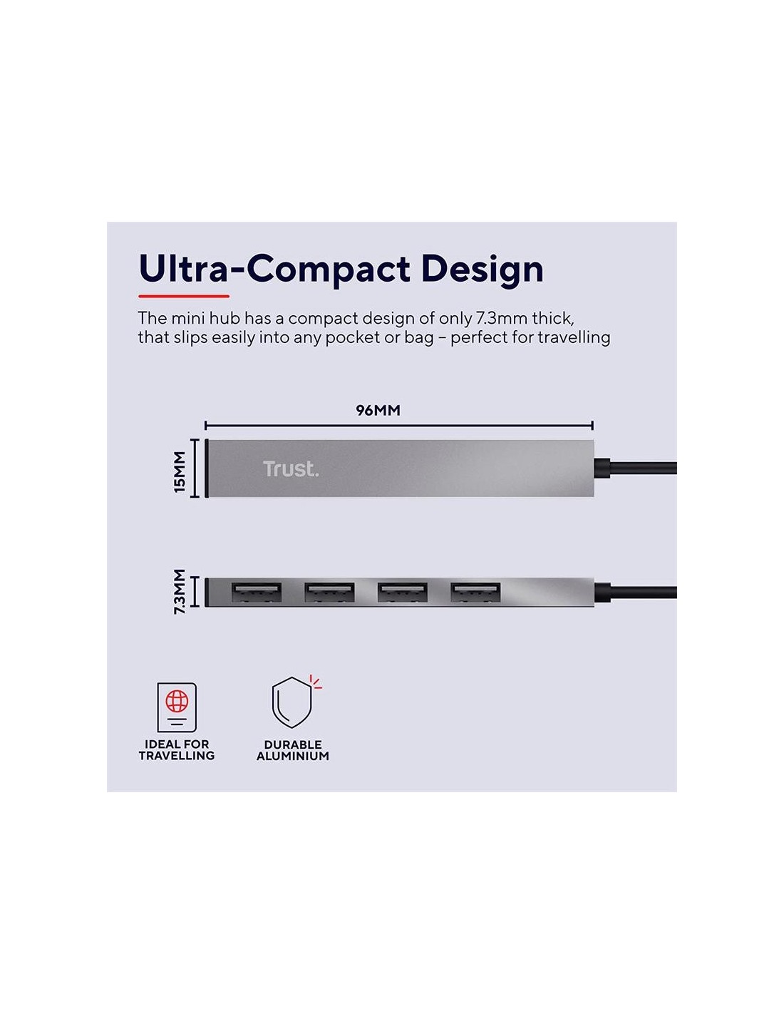 HUB USB TRUST 4 PUERTOS HALYX USB 2.0