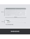 TECLADO + RATON LOGITECH MK470 SLIM WIRELESS SILENT WHITE