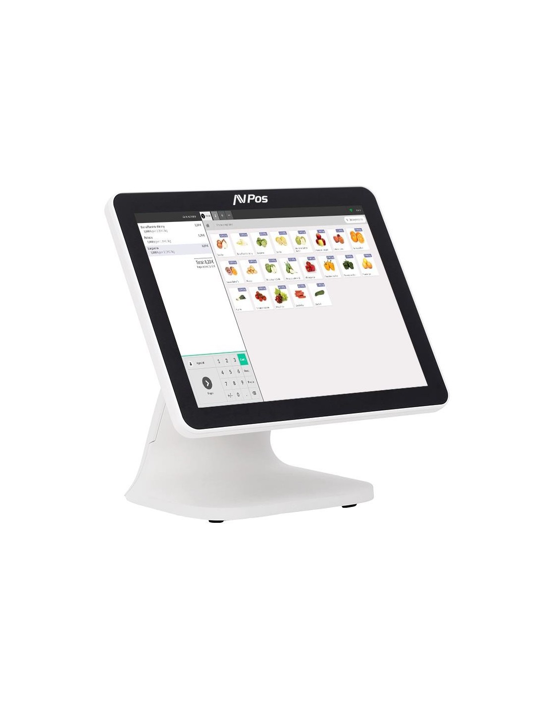 TPV AVPOS K5000 15 ALUMINIO TACTIL I7/8GB/SSD128/W11P WHITE 3YR GARANTIA