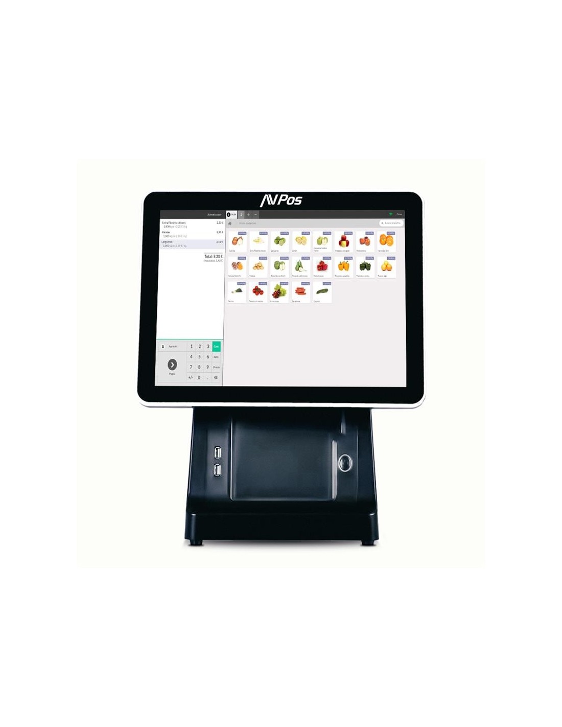 TPV AVPOS K6000 15 I5/8GB/SSD128GB/WIFI+BT W11P + IMPRESORA 3YR GARANTIA