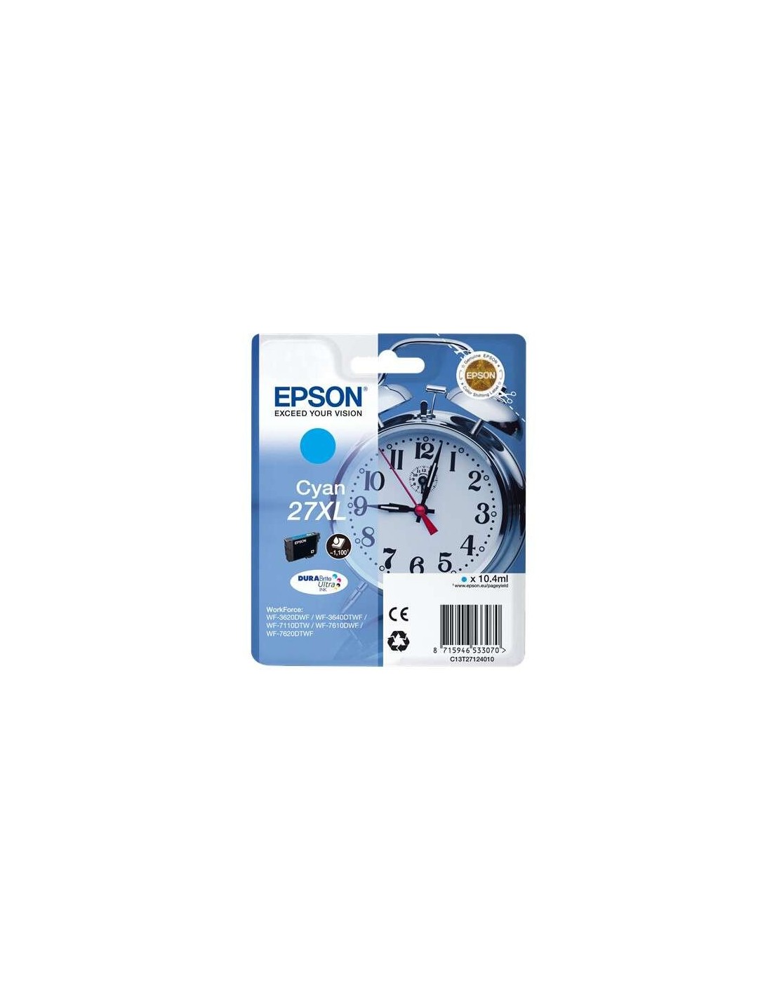 TINTA EPSON C13T27124012 CYAN T2712 27XL DURABRITE ULTRA