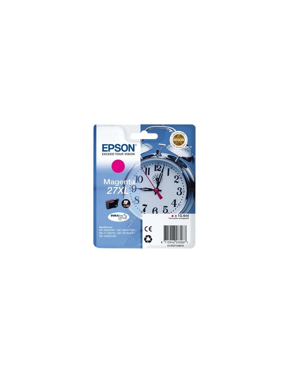 TINTA EPSON C13T27134012 T2713 MAGENTA 27XL DURABRITE ULTRA