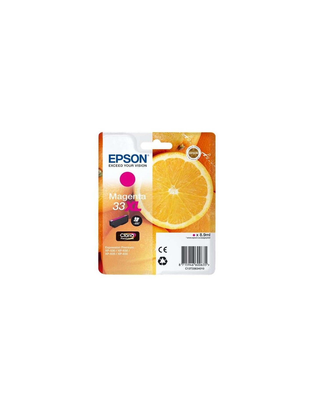 TINTA EPSON C13T33634012 MAGENTA XL 33XL