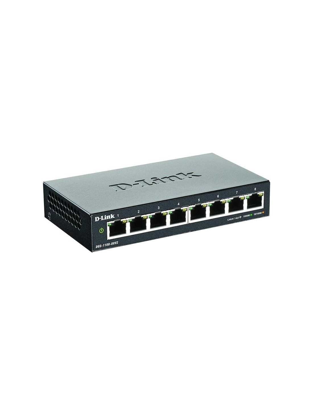 SWITCH D-LINK GIGABIT 8 PUERTOS DGS-1100-08V2/E EASYSMART GESTIONABLE