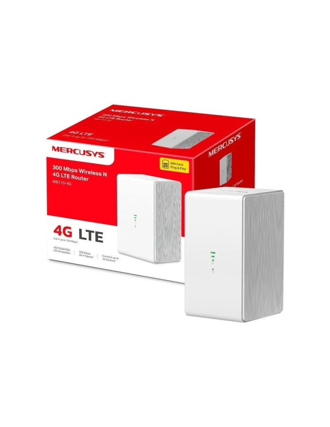 WIRELESS ROUTER MERCUSYS MB130-4G 4G LTE 150MBPS