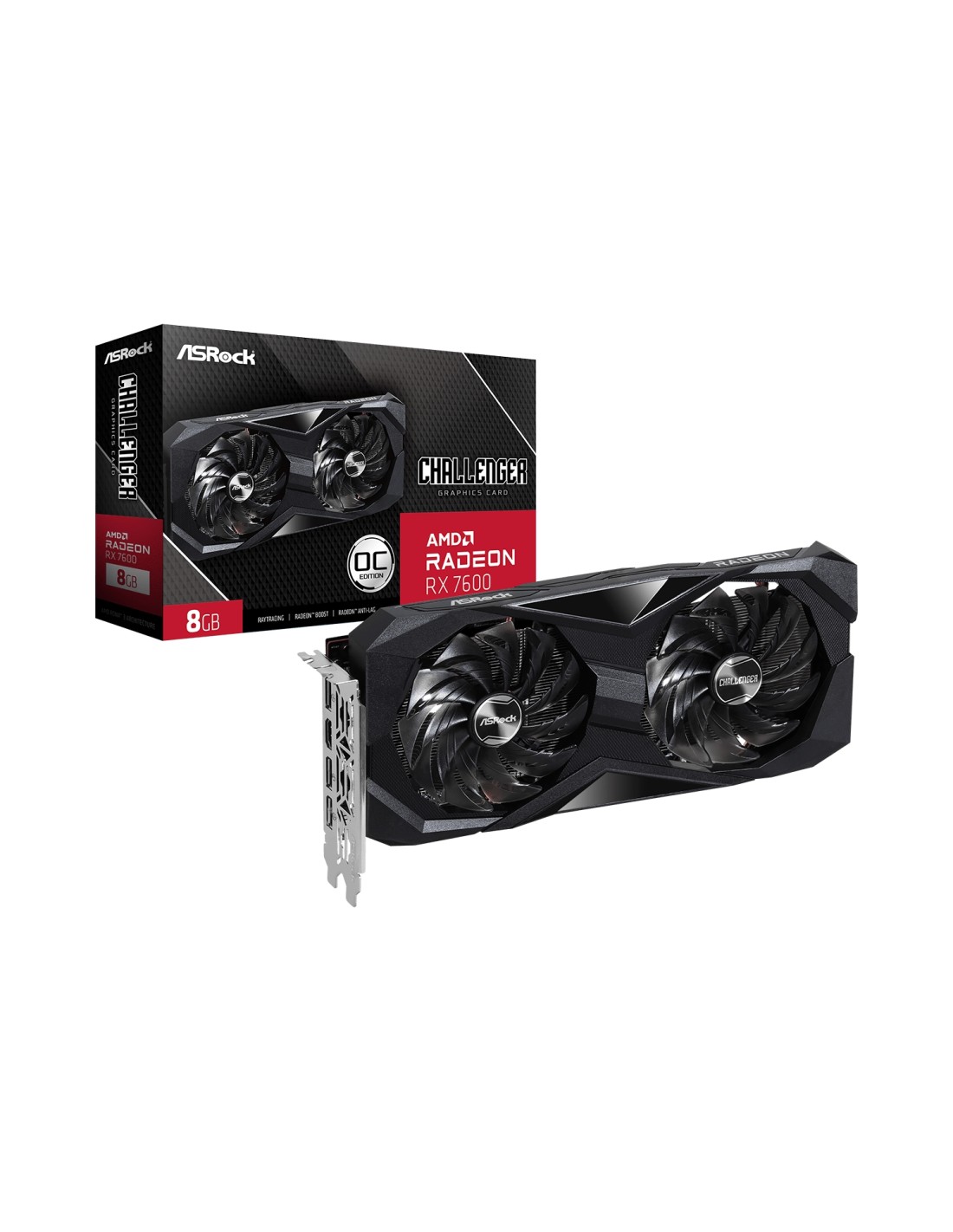 Asrock Challenger 90-GA41ZZ-00UANF tarjeta gráfica AMD Radeon RX 7600 8 GB GDDR6