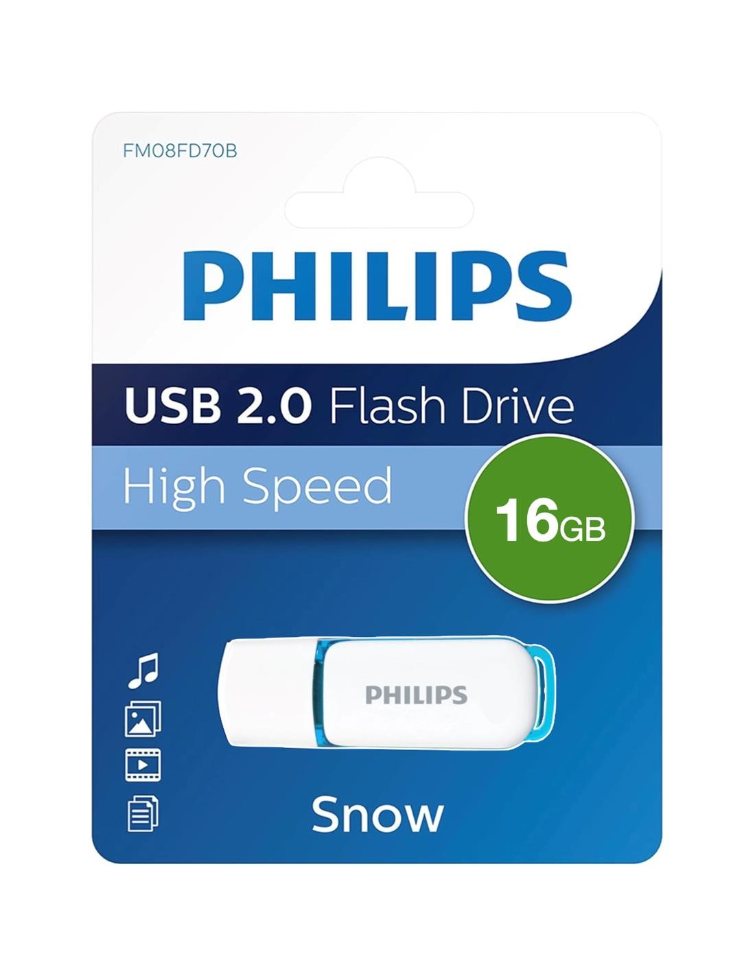 Mem. USB 16GB 2.0 Philips Snow Blue