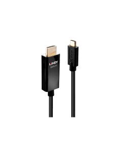 Lindy 43293 adaptador de cable de vÍ­deo 3 m USB Tipo C HDMI tipo A (Estándar) Negro