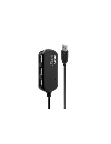 Lindy 42783 hub de interfaz 480 Mbit/s Negro