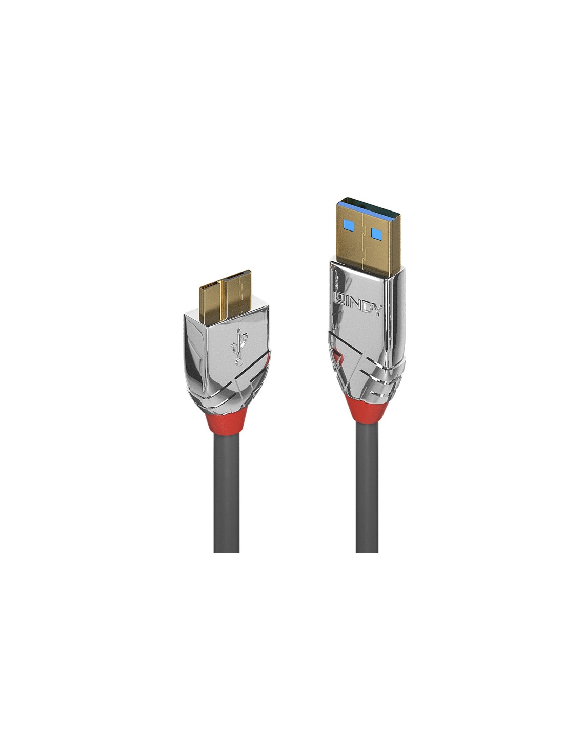 Lindy 36658 cable USB 2 m USB 3.2 Gen 1 (3.1 Gen 1) USB A Micro-USB B Gris