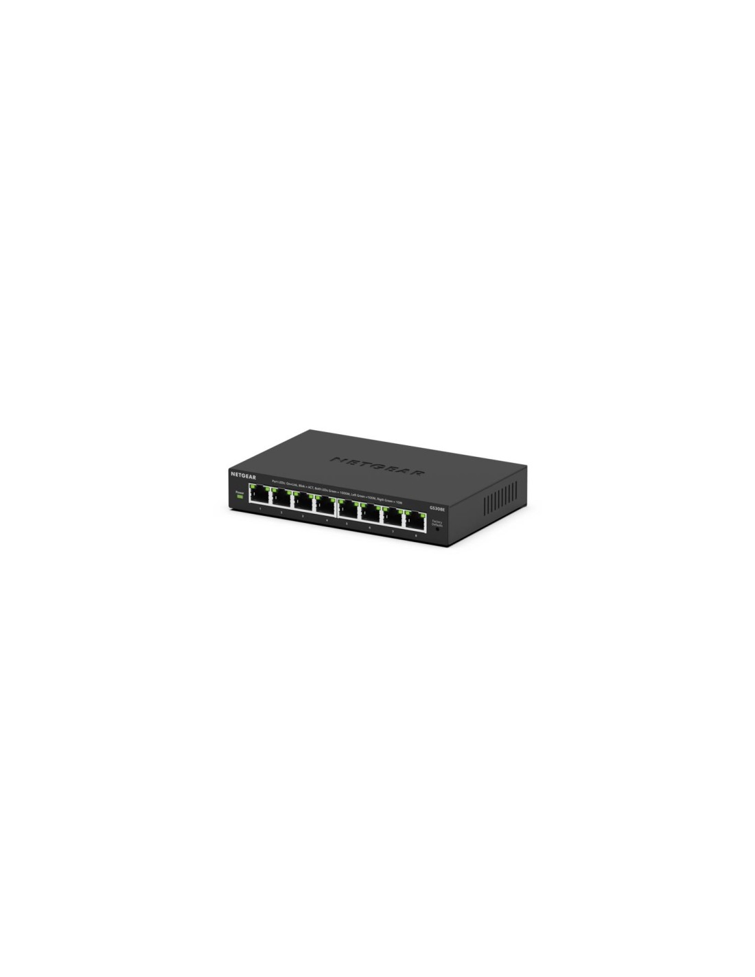 NETGEAR GS308E Gestionado L2/L3 Gigabit Ethernet (10/100/1000) Negro