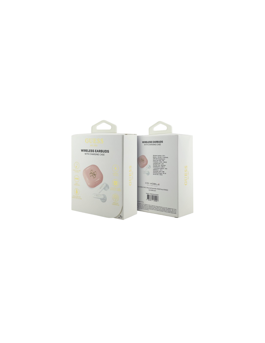 GUESS AURICULAR BLUETOOTH TWG 4G LOGO ROSA