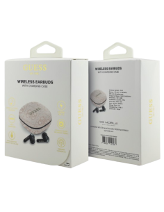 GUESS AURICULAR BLUETOOTH TWS ENC 4G LOGO ROSA 2