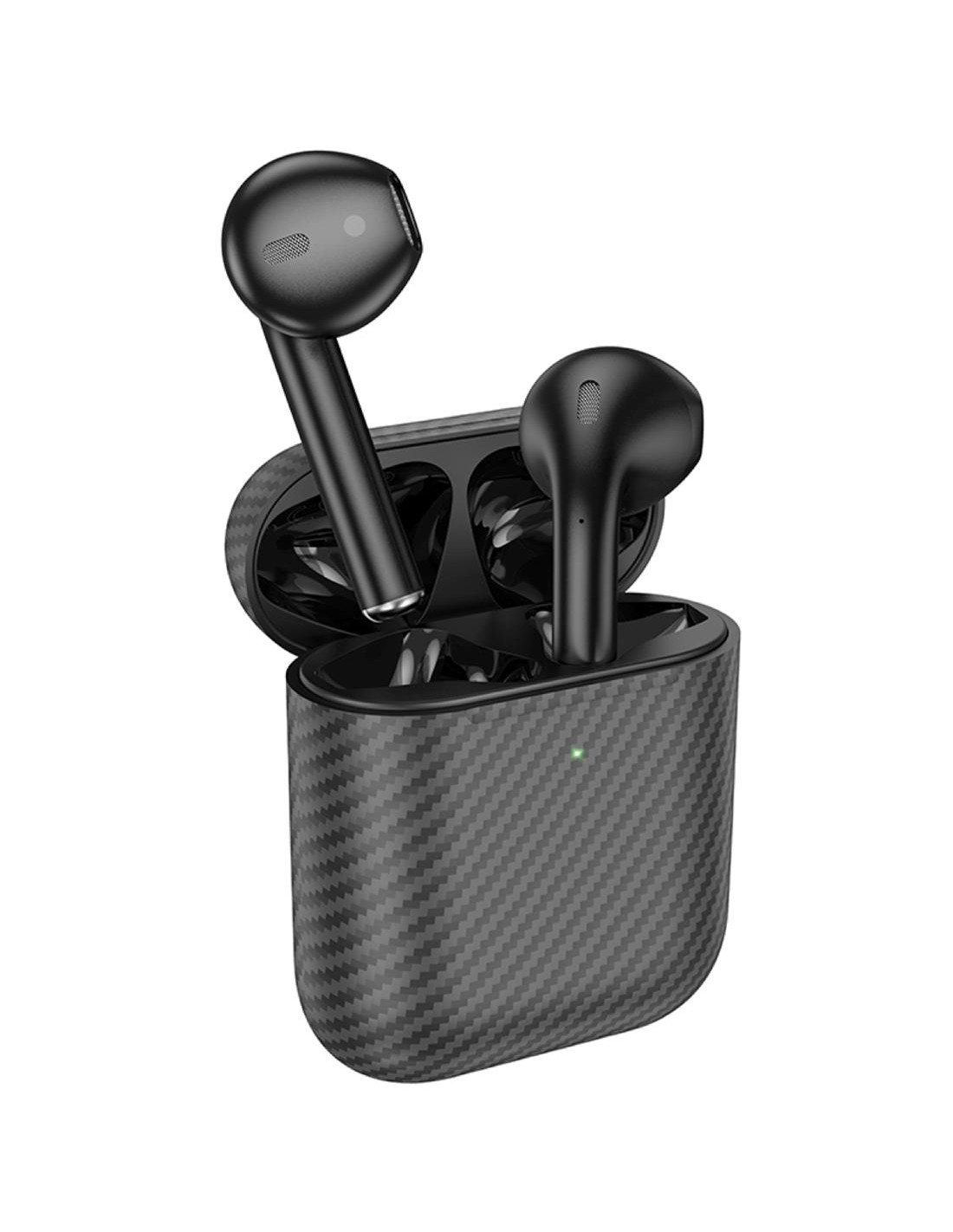 Hoco EW41 Plus True Auricular Inalámbrico Diseño Carbono Negro