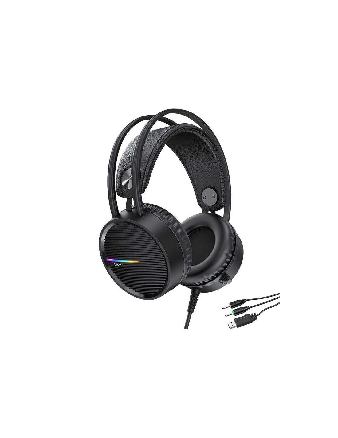 Auricular Hoco W100 Auricular Gaming con Micrófono y conexión USB y Jack