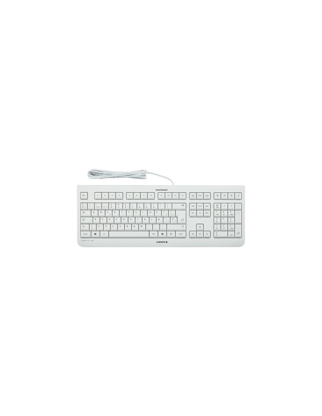 TECLADO CHERRY KC 1000 USB ALEMAN BLANCO JK-0800DE-0