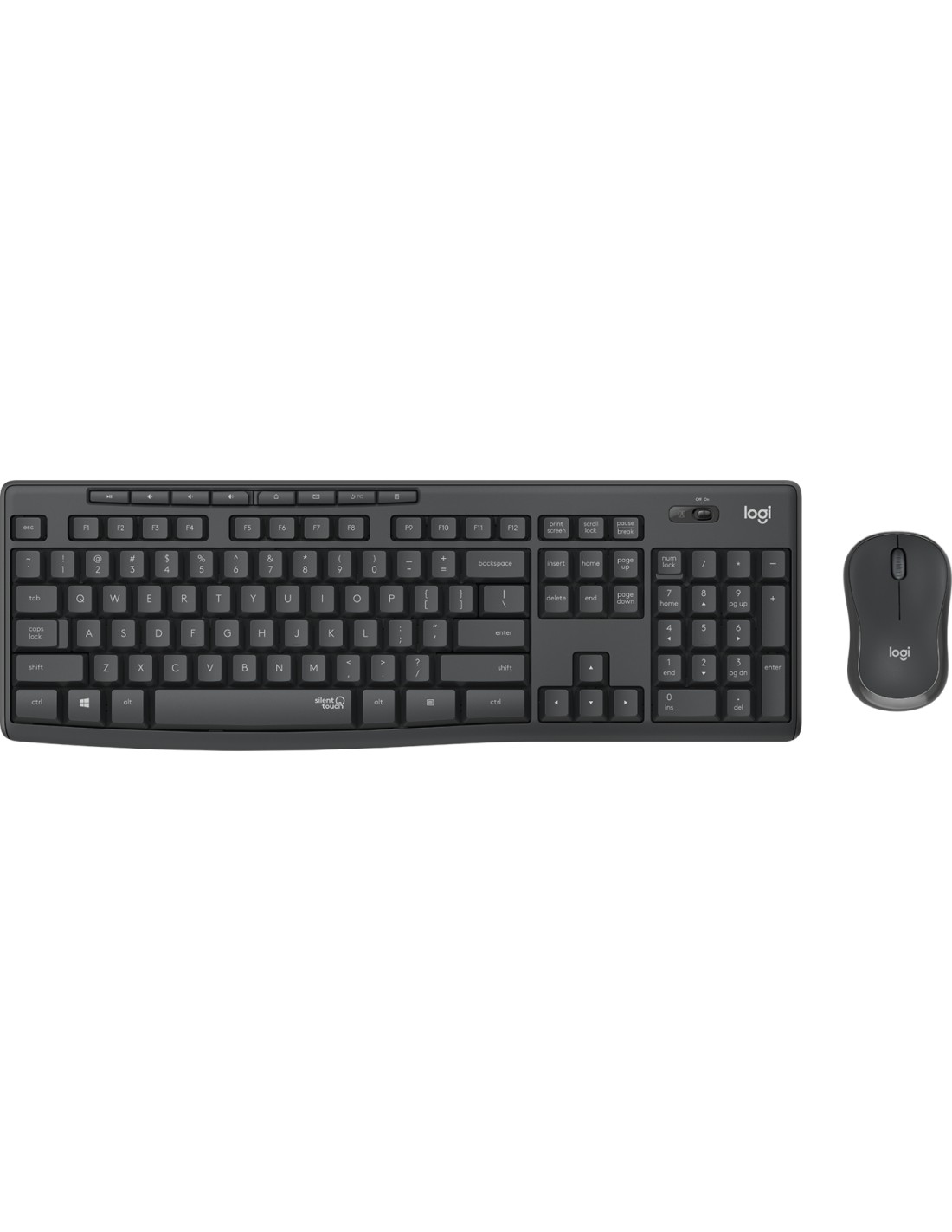 Logitech MK295 Silent Wireless Combo teclado RatÃ³n incluido Oficina USB QWERTZ AlemÃ¡n Grafito