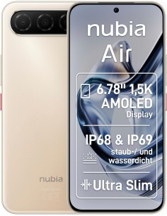 ZTE NUBIA AIR 5G 20GB RAM 256GB ROM TITANIUM DESERT