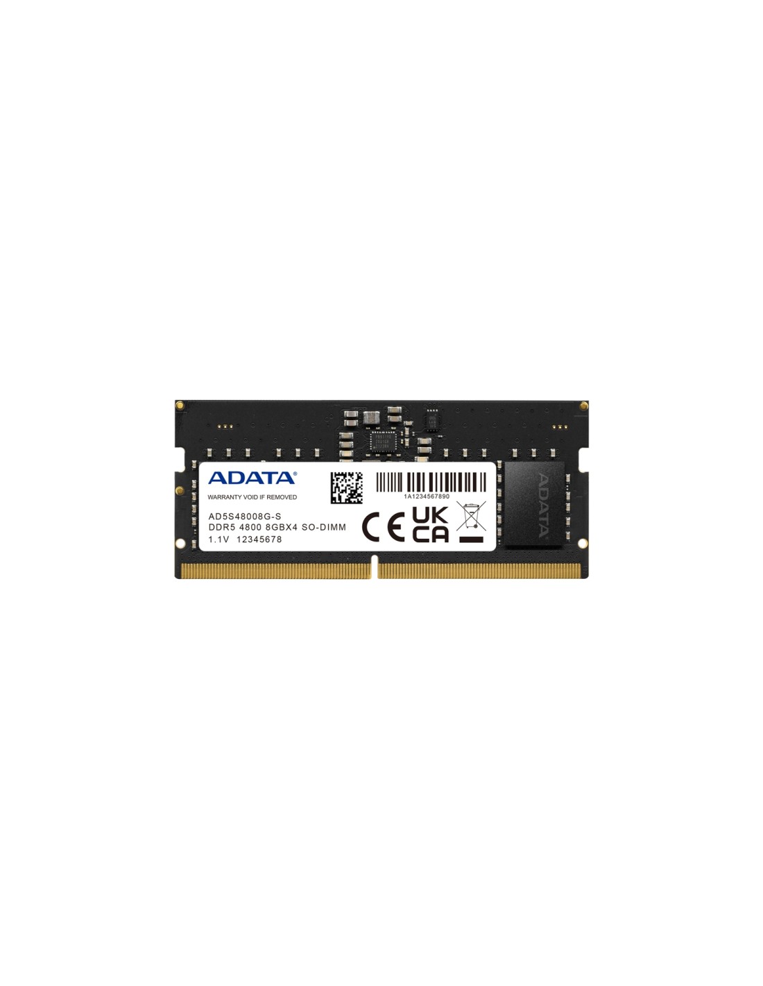 ADATA AD5S48008G-S mÃ³dulo de memoria 8 GB 1 x 8 GB DDR5 4800 MHz ECC