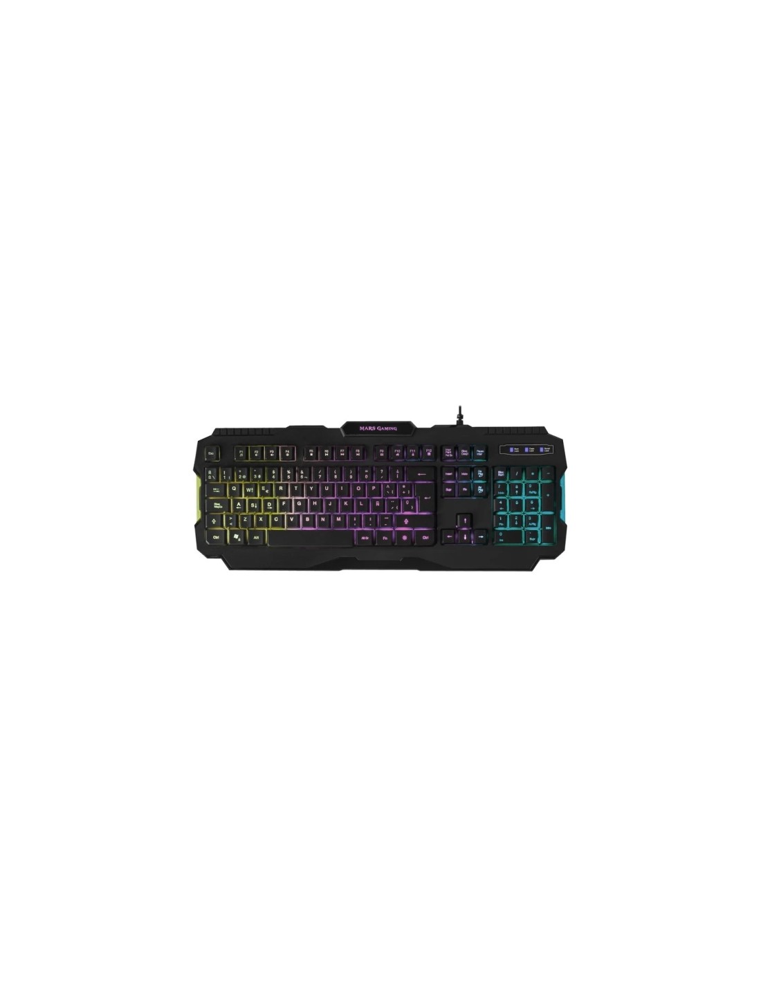 Teclado mars gaming mrk0 rainbow 3 mode rgb negro MRK0FR