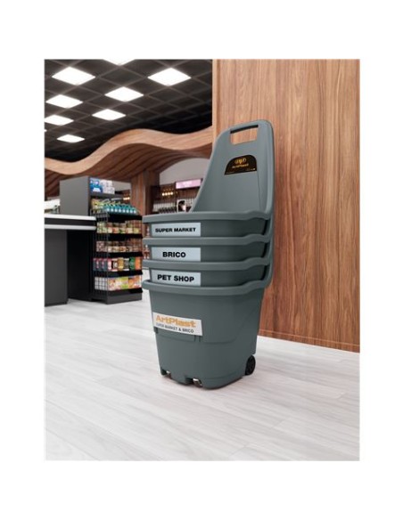 CESTA DE LA COMPRA CON RUEDAS POLYPROPILENO ARTPLAST
