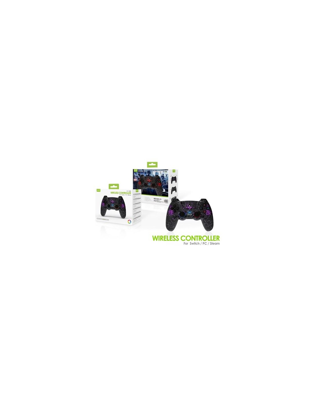 GAMEPAD INALAMBRICO PARA PC/SWITCH/STEAM G-1428 GREEN