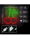 LAMPARA DECORATIVA NEON LED CHERRY FOREVER
