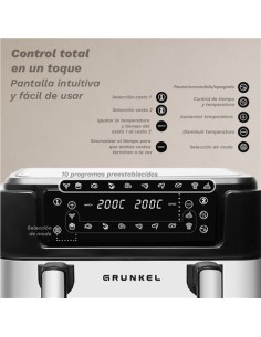 FREIDORA DE AIRE 10 LITROS 2800W CUBETOS FLEXIBLES GRUNKEL 2