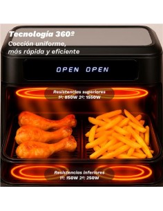 FREIDORA DE AIRE 10 LITROS 2800W CUBETOS FLEXIBLES GRUNKEL 2