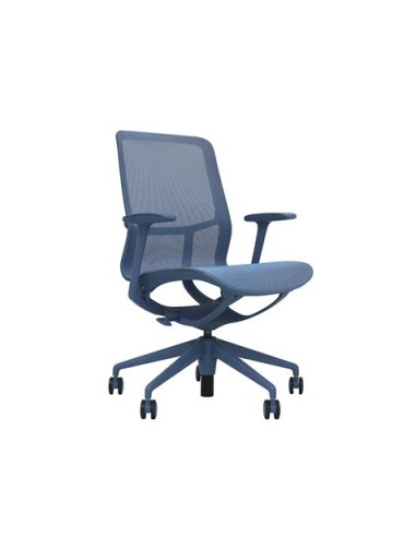 SILLA OFICINA GAMA SENSE ELEGANCE AZUL CROMAD