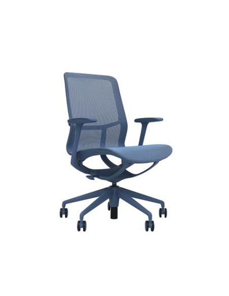 SILLA OFICINA GAMA SENSE ELEGANCE AZUL CROMAD