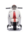 MOTO INFANTIL A BATERIA CON RUEDINES PIAGGIO VESPA BLANCA