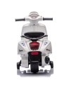 MOTO INFANTIL A BATERIA CON RUEDINES PIAGGIO VESPA BLANCA