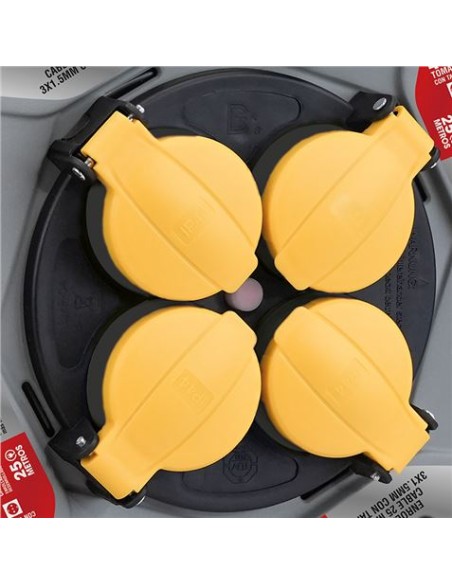 ENROLLADOR DE CABLE 25 METROS CABLE 3X1.5MM CON TAPAS ELBAT