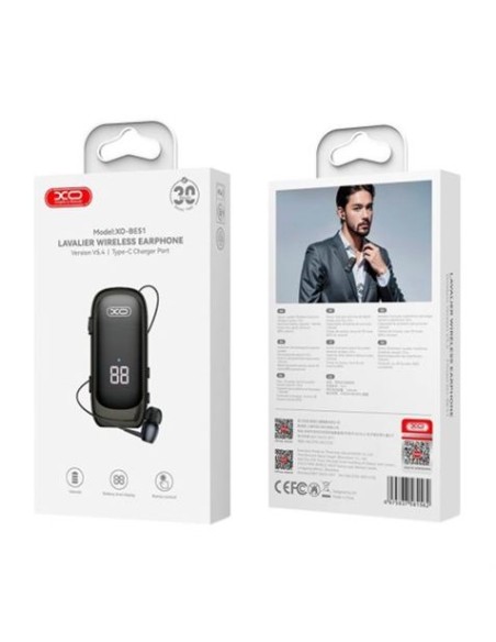 AURICULAR CON MICROFONO DE SOLAPA BE51 NEGRO XO