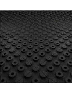 BALDOSA DE CAUCHO ANTITRAUMA 400X400X25MM NEGRA ARTPLAST 2
