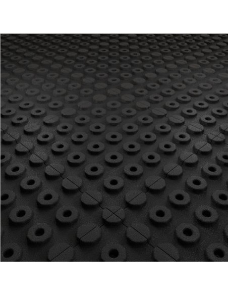 BALDOSA DE CAUCHO ANTITRAUMA 400X400X25MM NEGRA ARTPLAST