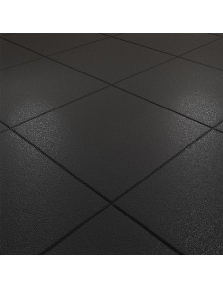 BALDOSA DE CAUCHO ANTITRAUMA 400X400X25MM NEGRA ARTPLAST