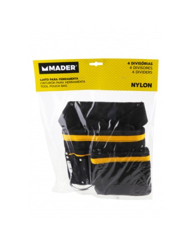 CINTURON DE HERRAMIENTAS CON 4 COMPARTIMENTOS MADER