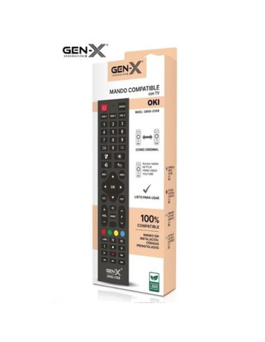 MANDO UNIVERSAL GRANDE PARA TELEVISORES OKI OKIG-2108 GEN-X
