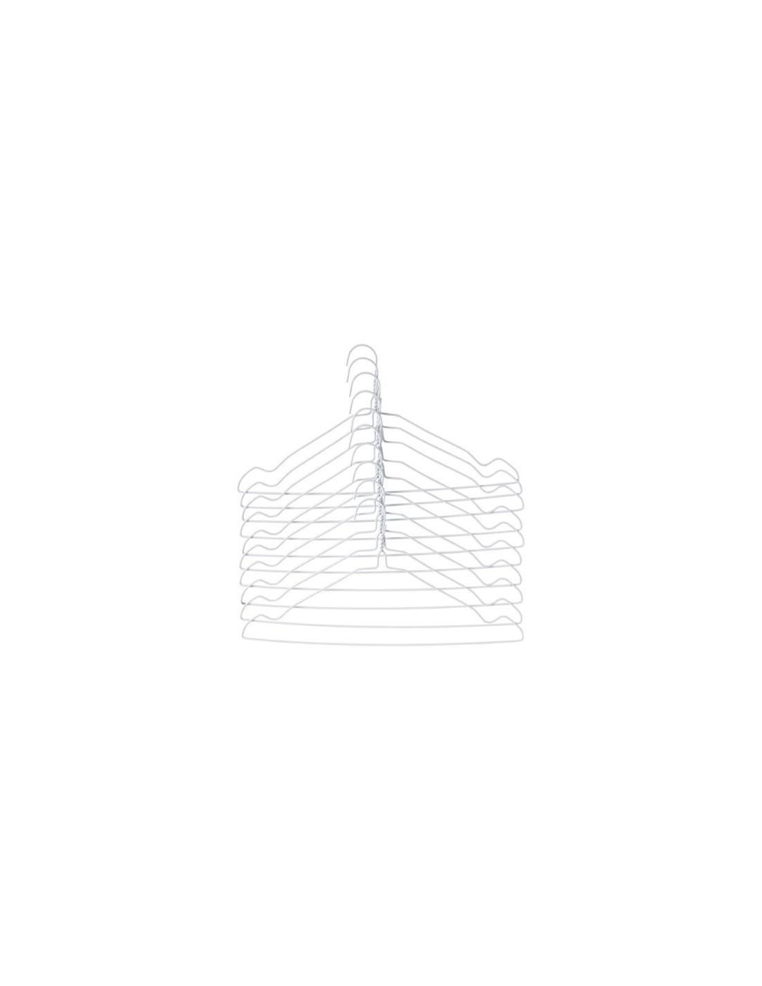 SET 10 PERCHAS BLANCAS PLASTICAS