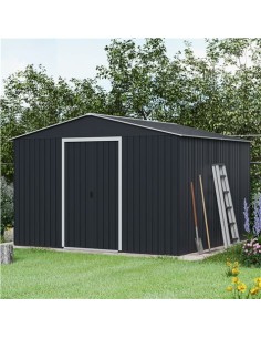 CASETA DE METAL | PUERTAS CORREDERAS 300X304.5X214.5CM (9.14M2) ANTRACITA 2