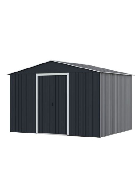 CASETA DE METAL | PUERTAS CORREDERAS 304.5X243X214.5 (7.4M2) ANTRACITA