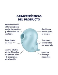 SUCCIONADOR CLITORIS CON VIBRACION SASSY SEAL SATISFYER 2