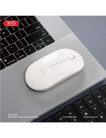 RATON INALAMBRICO WIRELESS / BLUETOOTH 1600DPI BLANCO M13 XO