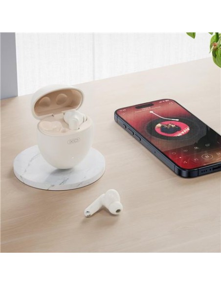 AURICULARES TWS G26 ANC+ENC CANCELACION DE RUIDO BEIGE XO