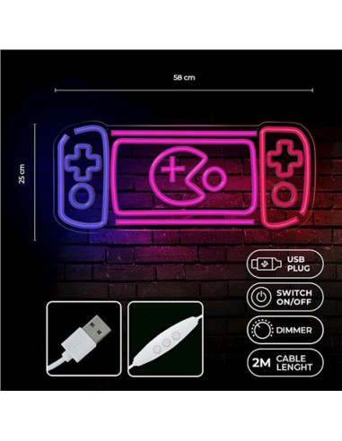 LAMPARA DECORATIVA NEON LED GAME CONSOLE FOREVER
