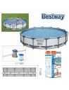 PISCINA CIRCULAR STEEL PRO + BOMBA FILTRO 427CM DIÃMETRO X H84CM BESTWAY
