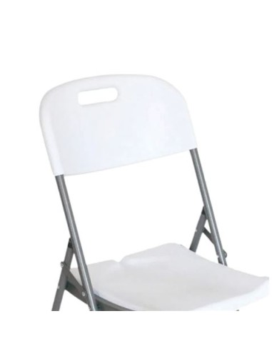 SILLA RESINA PLEGABLE PRO 44X53X83CM BLANCA SUNGARDEN